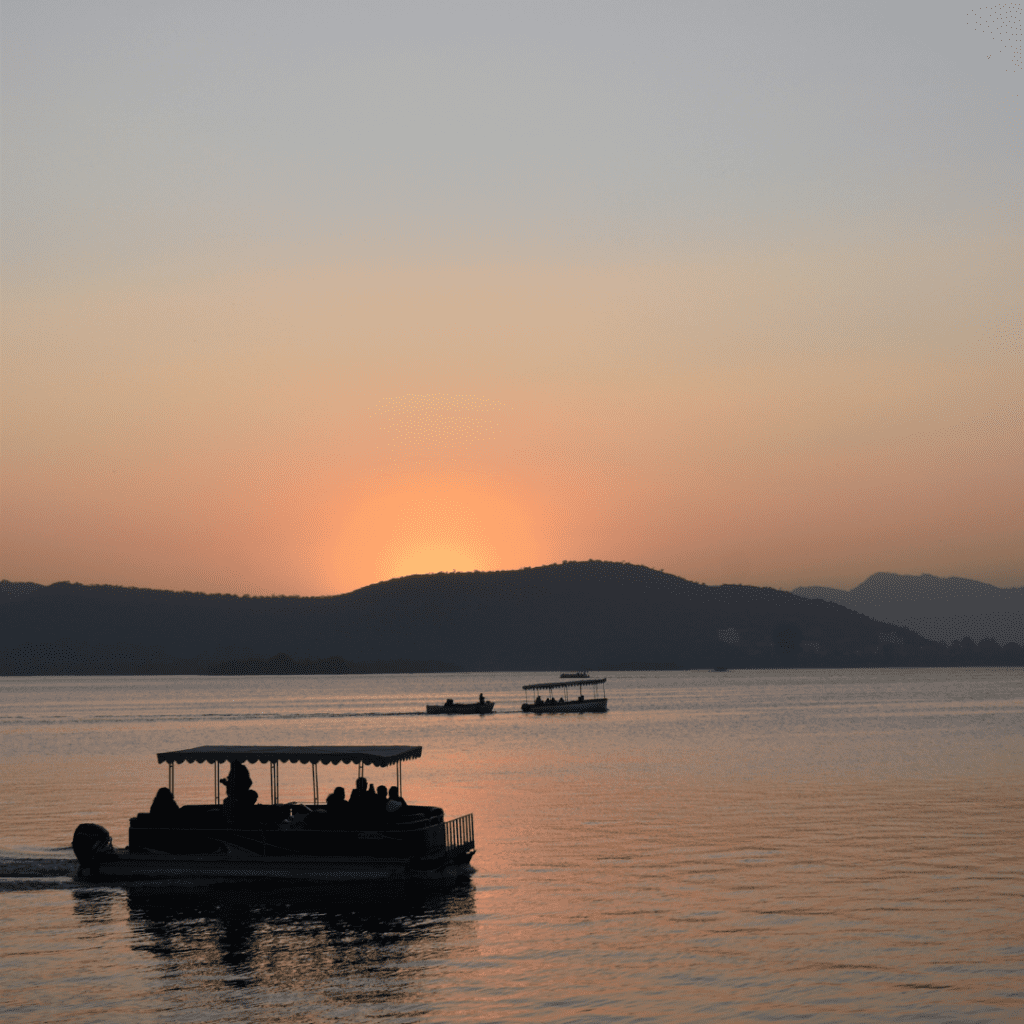 Sunset on Lake Picchola - Unique Tour to Rajasthan