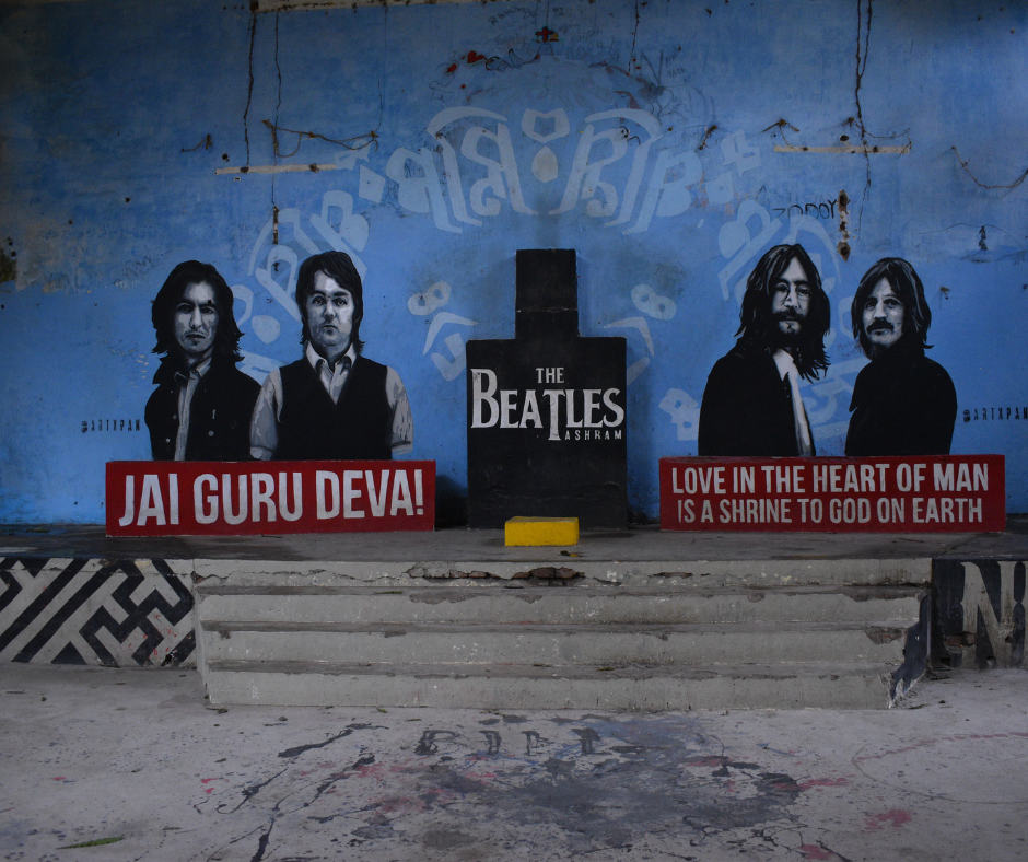 Mural at the Beatles Ashram